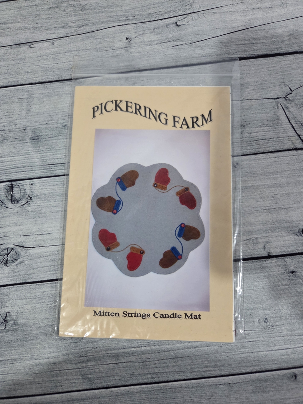 Pickering Farm Sewing Pattern Mitten Strings Candle Mat